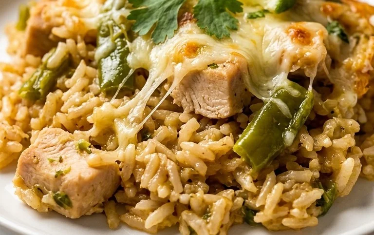 Green Chile Chicken and Rice Casserole