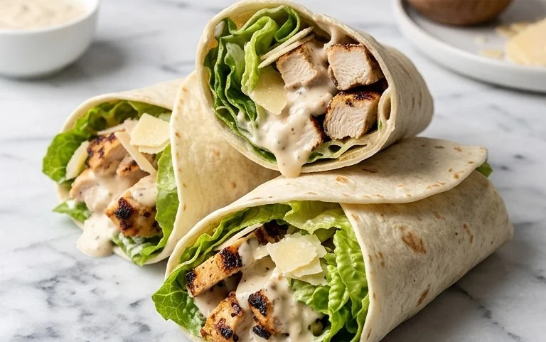 Easy Chicken Caesar Wraps – Quick & Delicious Lunch