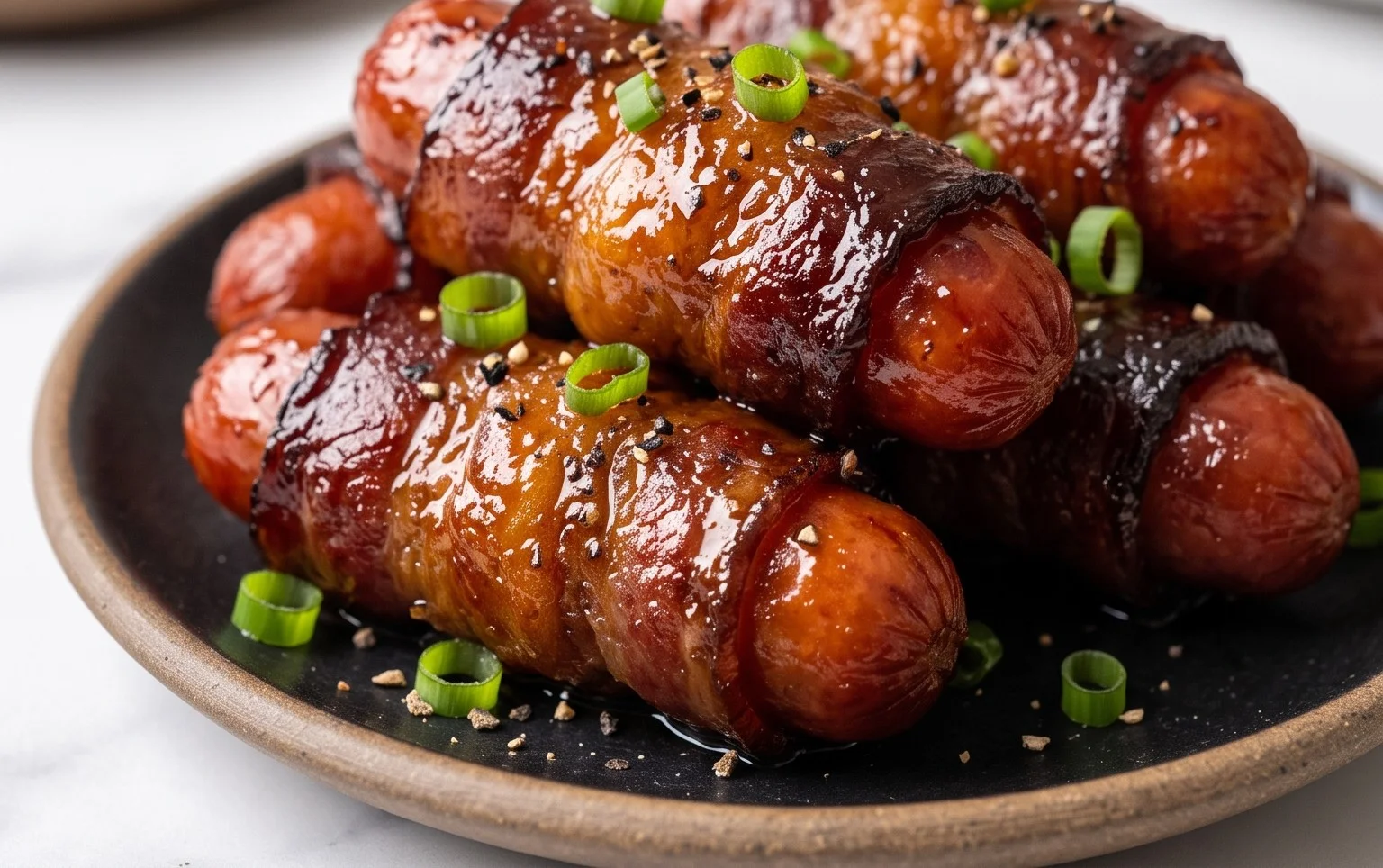 Beef Bacon Wrapped Brown Sugar Smokies